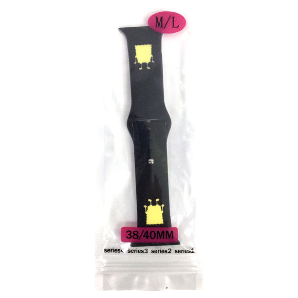 Spongebob Black Smart Watch Silicone Adjustable Watch Band 38/40mm - Picture 1 of 6